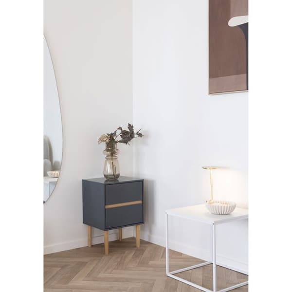 Vit metallfyrkantig soffbord 45x45 cm - VITEA Vit