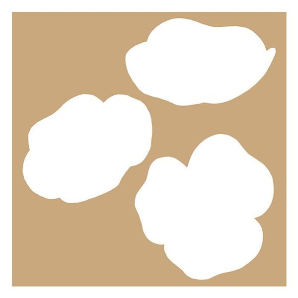 2 Kraft Poppies stencils 20 x 20 cm kastanj