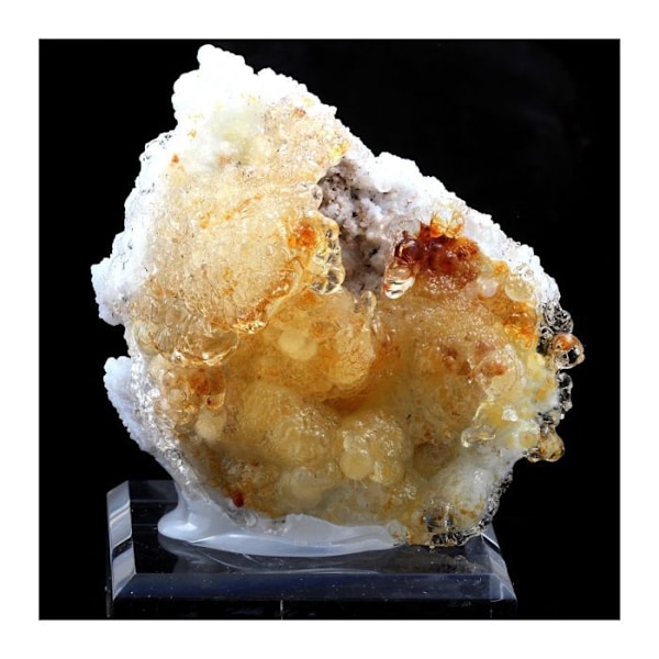 Stenar och mineraler. Opal Hyalite (Var: Opal-AN). 1016,0 cent. San Luis Potosí, Mexiko. Gul