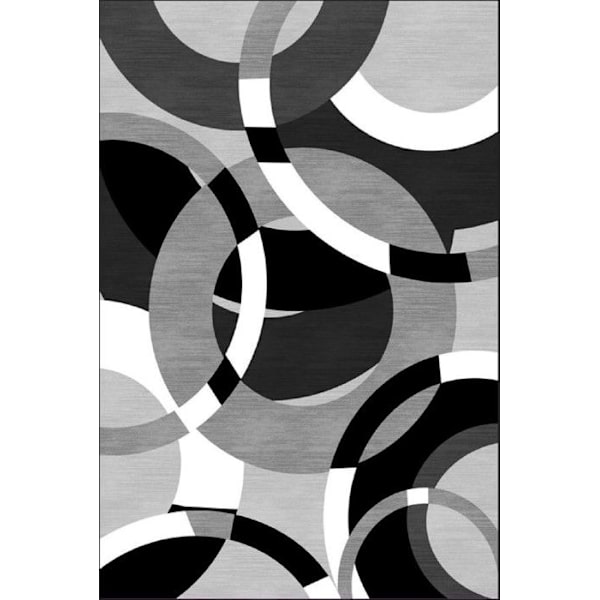 Matto - KERÄÄMÄ DOT - PYÖREÄ - Harmaa - 120x180 cm - Polyesteri - Liukumaton Grå