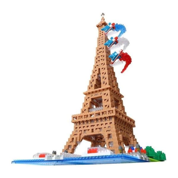 Mini-figur i sten - BANDAI - NANOBLOCK - Eiffeltårnet Deluxe - 2500 stk
