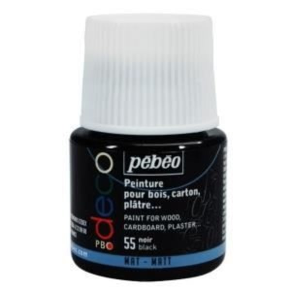 P.BO Deco mat sort maling 45ml Pebeo