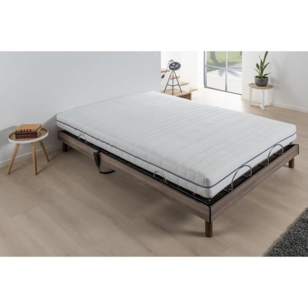 DEKO DREAM COMFORT Dreamzone elektrisk afslapningsmadras + boxspring sæt - 140x200 cm - Pocket springmadras