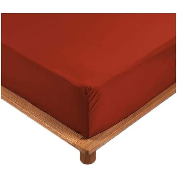 Housuttyyny - Puuvilla - 140x190 cm - Punainen - Lippu 30 cm - Yksivärinen Röd