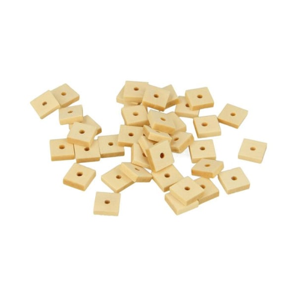 Helmi puu Lucy neliö 10x3,3mm 50 kappaletta kastanj