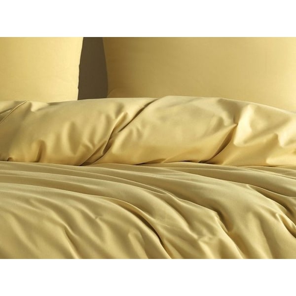 Vuodevaatteet - UNI - Curry - 140x200 - 1 peittokansi - 1 tyynynpäällinen Gul