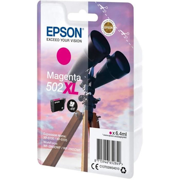 EPSON 502 XL magenta bläckpatron - Twin (C13T02W34020)