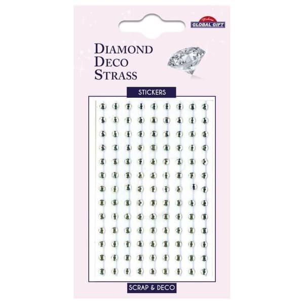 Rhinestone Stickers - Diamant - Hvid