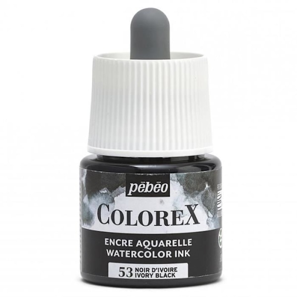 Akvarellfärg - PEBEO - Colorex - 45 ml - Elfenbensvart - Blandat Elfenben svart