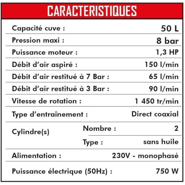 MECAFER TILL KOMPRESSOR 24L 1HK Vit