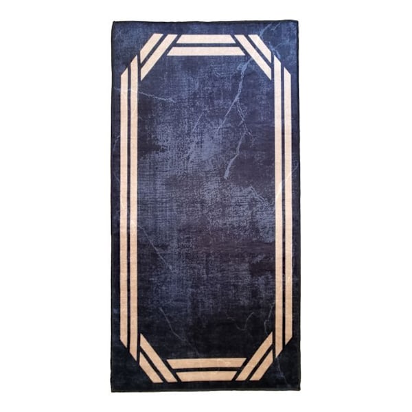 Stue tæppe - REBELLE - Sort - 120x180 cm - Skridsikker - Maskinvaskbar Svart