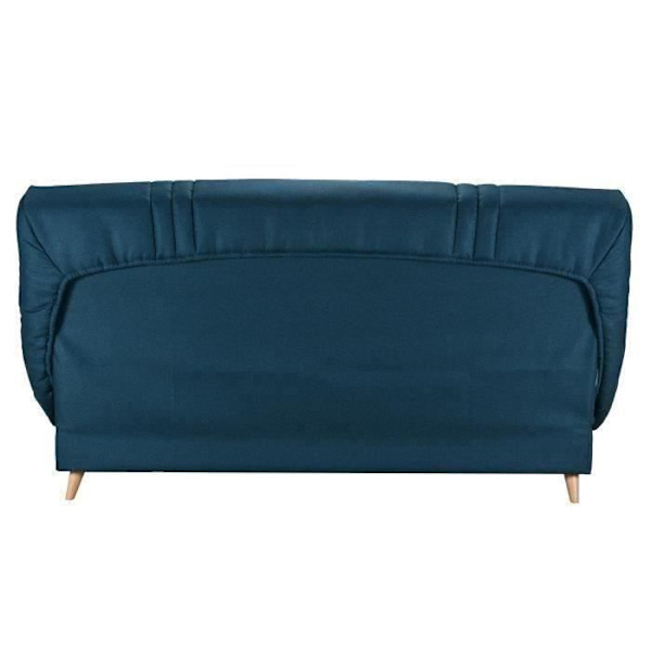 COMFORT BULTEX Clic clac 3 steder - Blåt stof - Fremstillet i Frankrig - L 192 x D 95 x H 101 - MONA Mörk ankblå