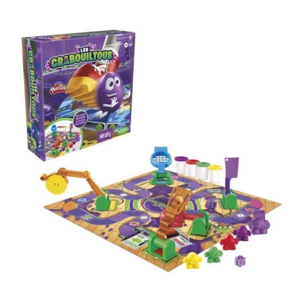 Les Crabouiltous, brädspel för barn, från 5 år, spel för familjen med modelllera