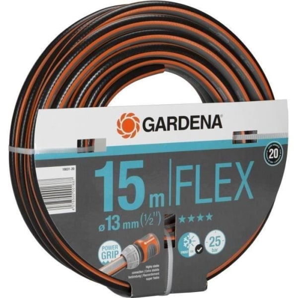 Comfort FLEX trädgårdsslang - GARDENA - 15m - Ø13mm - Antiknut och ej deformerbar - 20 års garanti