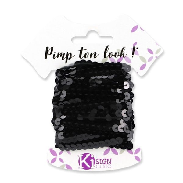 Ruban pailleté réglisse 6m largeur 6 mm Lakrits