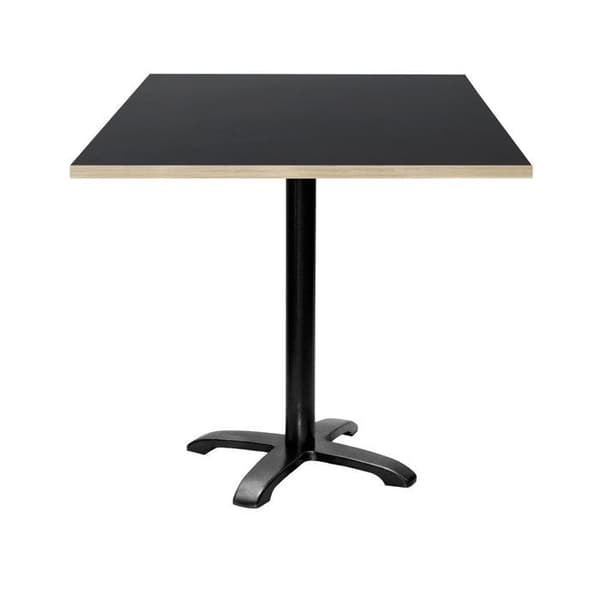 Bord 70 x 70 cm - model Bazila sort med trækanter Svart