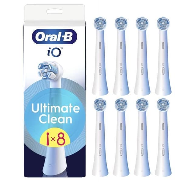 Broschetter - ORAL-B - iO påfyllningar Ultimate Clean - Paket om 8 - Vit Vit