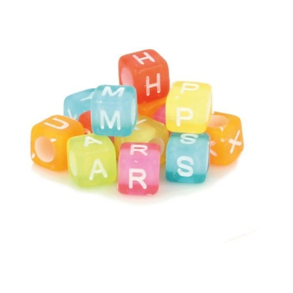 Perle Dé Alphabet 6mm Happamia 300 kappaletta Flerfärgad