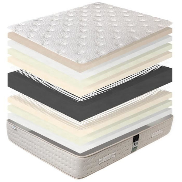 Madrass - Purlux - 140 x 200 cm - Skum - 26 cm - 2 kuddar + täcke