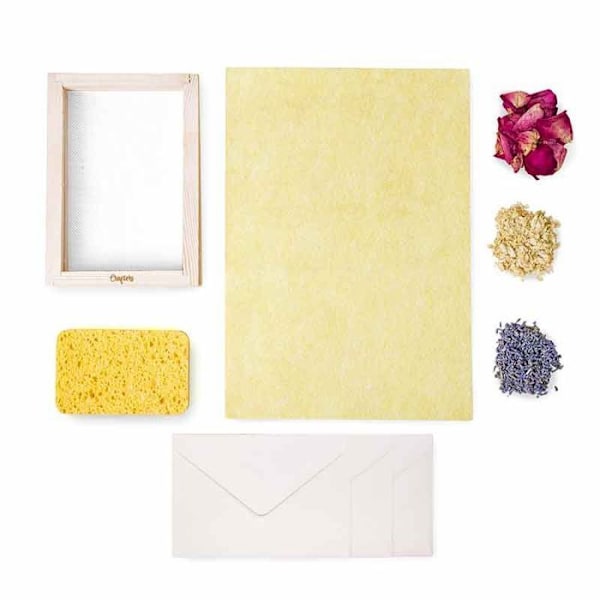 DIY Kit - Gör ditt eget blommiga papper Beige