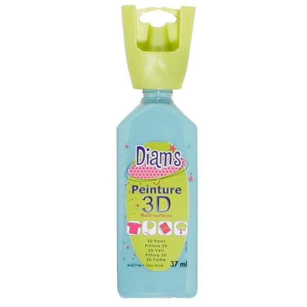 Diam's - Peinture Diam's 3D 37 ml Glansfuld Turkis Blå