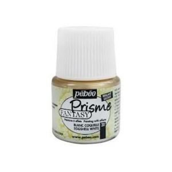 Maling - Pébéo - Fantasy Prisme - Hvid Skaller - 45 ml - Blank Hvid Skal