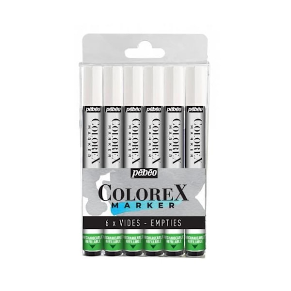 Marker - PEBEO - Colorex empty - Set of 6 - Brush tip