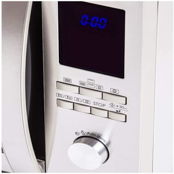 SHARP R-922STWE - Ruostumattomasta teräksestä valmistettu mikroaaltouunigrilli - 32 L - 1000 W - Grilli 1100 W - Uuni 2500 W - Vapaasti seisova Rostfritt stål