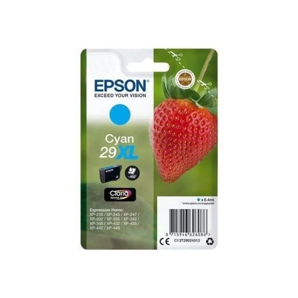 EPSON T2992 XL Cyan - Strawberry Ink Cartridge (C13T29924012)