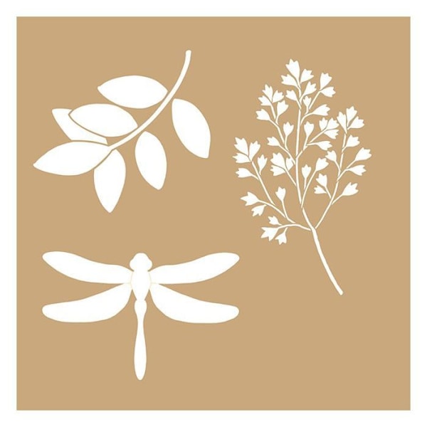 2 Kraft Ginkgo biloba- ja luontostensiiliä 20 x 20 cm kastanj