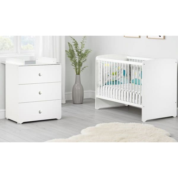 Babyseng - 120 x 60 cm - Babypris Basic - Hvidt træ Vit