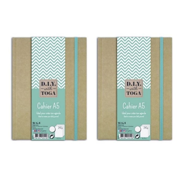 2 A5 kraft-muistivihkoa bullet journalille - 192 sivua Beige