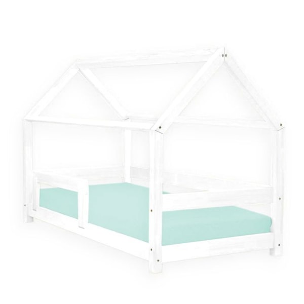 Lit cabane - Benlemi - TERY - Hvid - 140x200cm - Massivt træ - 1 plads Vit
