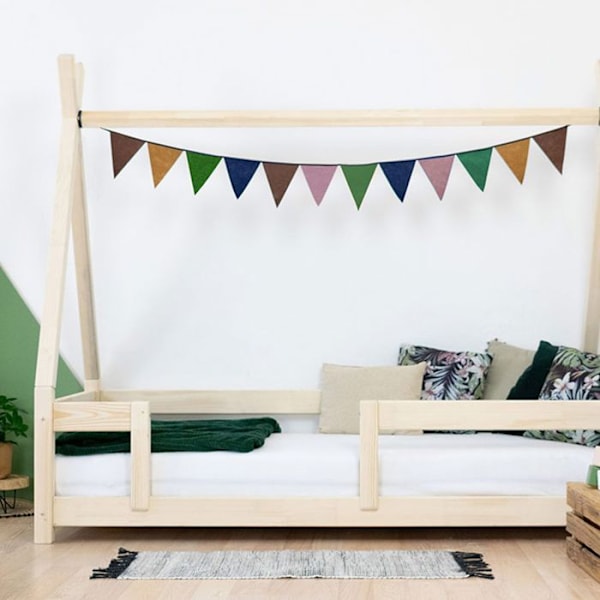Lit cabane enfant NAKANA 80 x 180 beige Beige