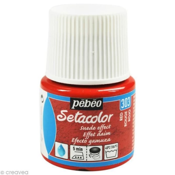 Setacolor Pébéo tygfärg - Opaque Mockaeffekt - 45 ml Setacolor Red Mocka, för att måla dina tyger: - Antal: 45 ml -