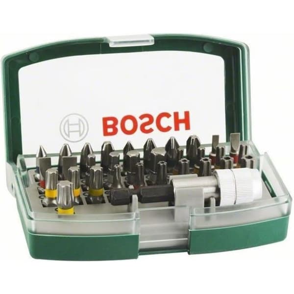 Kort skruebitssæt med farvekode 31 dele og 1 bitsholder - BOSCH