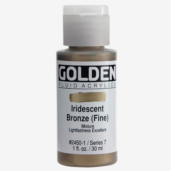 Kultainen : Nestemäinen akryyliväri : 30ml (1oz) : Bronssi hieno helmiäisväri