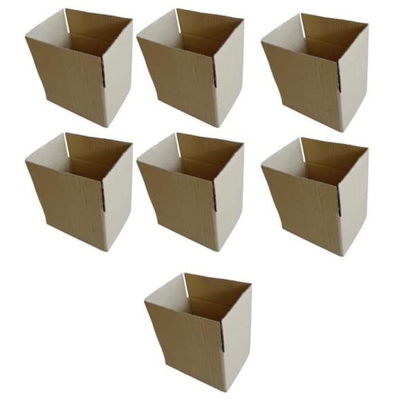 7 st packboxar 20 x 15 x 11 cm brun