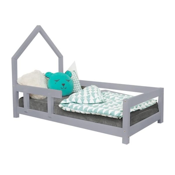 Lit cabane enfant POPPI 90 x 200 grå 2 Grå