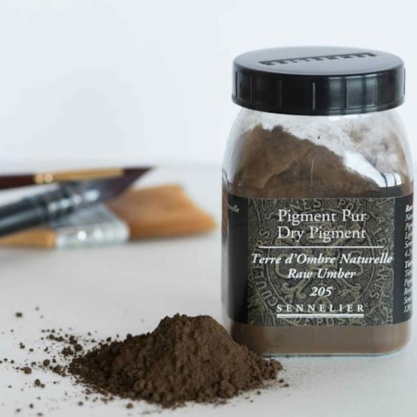 Pigmentti maalin luomiseen - 120 g ruukku - Luonnollinen umbra kastanj