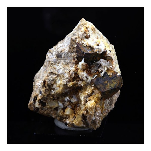 Sten og mineraler. Pyrit + Calcit + Dolomit. 111,0 øre. Lamalou-les-Bains, Hérault, Frankrig..