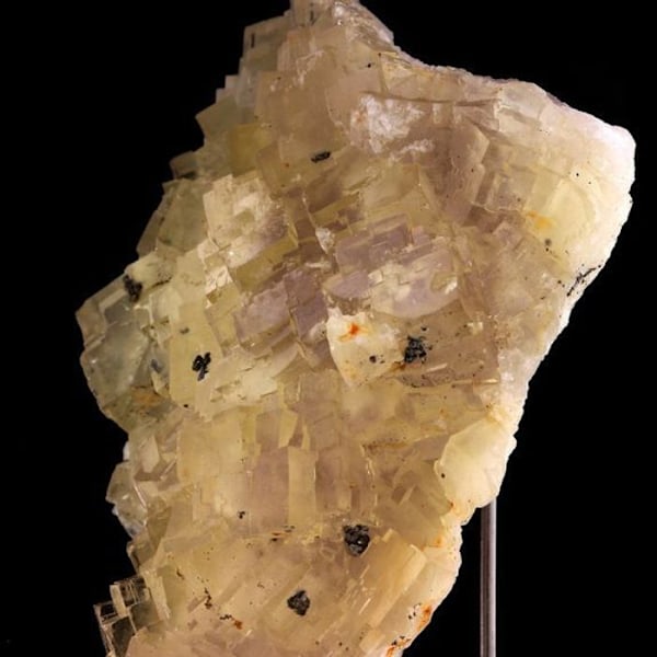 Sten og mineraler. Fluorit + Pyrit + Galena. 1145,20 øre. Fontsante-minen, Var, Frankrig.