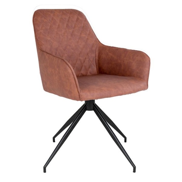 House Nordic Ava Brown Swivel Matstol