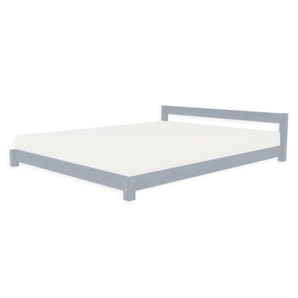 Seng dobbeltseng skandinavisk COMFY 160 x 200 grå Grå