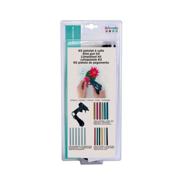 ARTEMIO limpistol - kit med 18 påfyllningar - färger och glitter