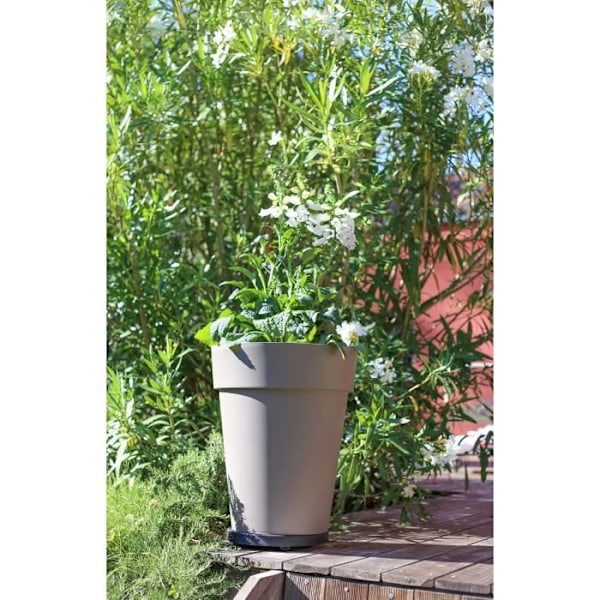 EDA Rund vase Toscana 50 L - Grå - Ø 44 x 53 cm - Stødabsorberende Mol