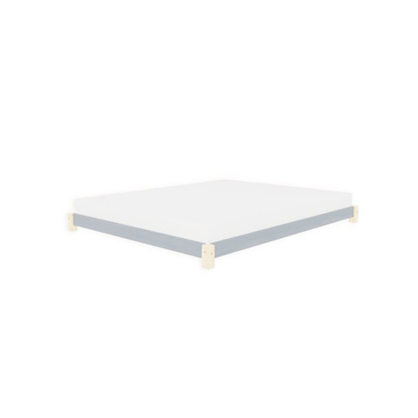 Kahempi TATAMI sänky 200 x 200 luonnollinen ja harmaa Grå