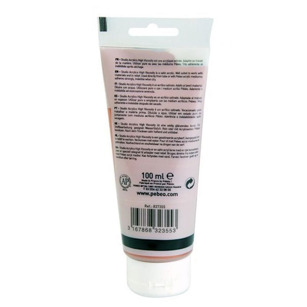 Akrylmaling - Pébéo - Studio - Iriserende kobber - 100 ml - Blank kastanj