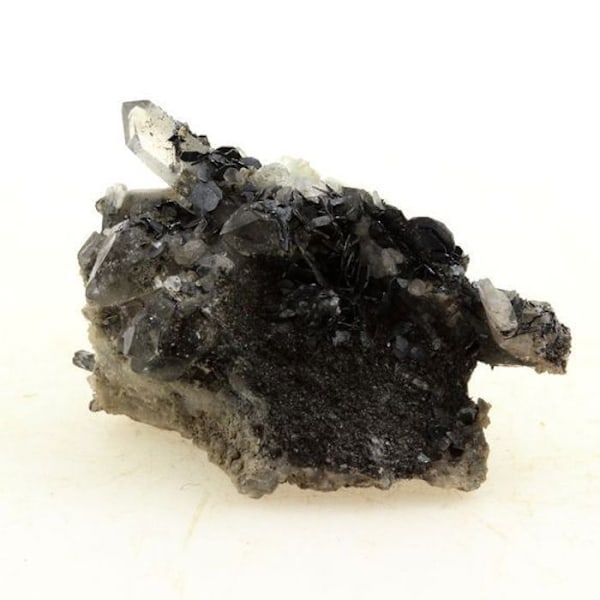 Sten og Mineraler - ABIJOUX - Hæmatit + Kvarts + Albite - 39,0 ct - St. Christophe en Oisans