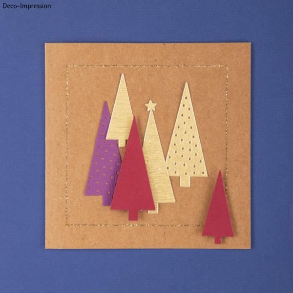 Klippeskabelonsæt - LS - Juletræ - 0,7x0,7cm til 3x6,9cm - 4 stykker - Sort